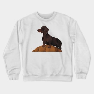 Halloween Hound - Dachshund in autumn Crewneck Sweatshirt